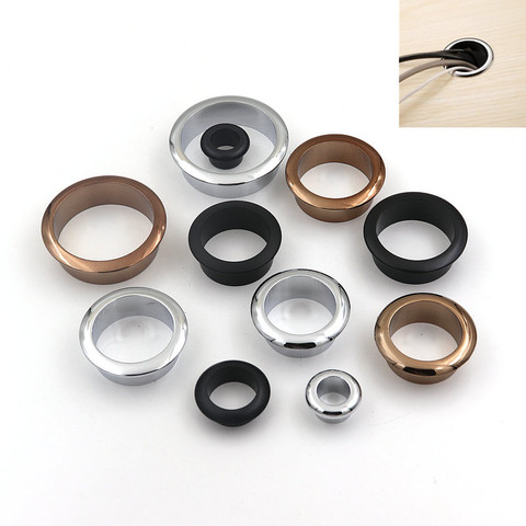 2pcs plastic wire hole cover 50mm Round table PC Cable Outlet Port grommet holder cabinet air vent decor ring Furniture Hardware ► Photo 1/6