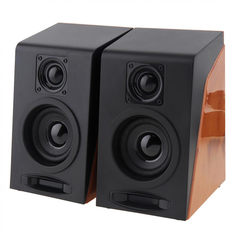 Full Antimagnetic 52mm 6W Mini USB 2.0 Computer Wood Subwoofer Speakers With 3.5mm Stereo Jack For PC / Laptop / Phone ► Photo 1/6