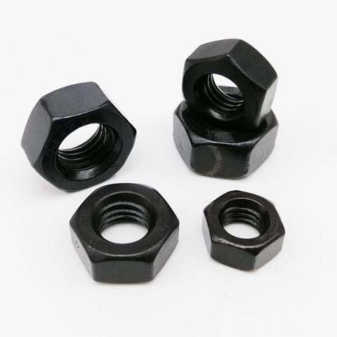 5/50pcs M1.6 M2 M2.5 M3 M3.5 M4 M5 M6 M8 M10 M12 DIN934 Black 304 Stainless Steel Hex Nut Hexagon Nut Metric Thread ► Photo 1/6