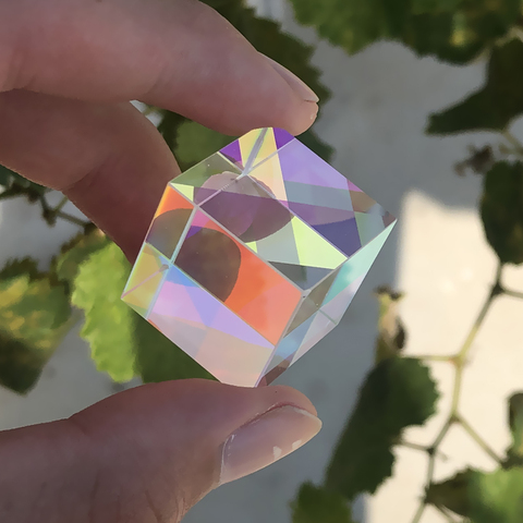 Photographic Prism Dichroic Glass X-Cube Color Prisms  20*20*17mm Gift Six-Sided Optical Glass Prism Cube  Beam Combiner ► Photo 1/6