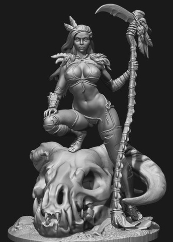 Resin Figure 1/24  ancient girl stand with base   Model Unassambled Unpainted  Figure Building Kit ► Photo 1/3