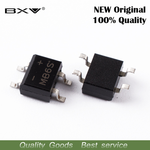 20PCS MB6S SMD 0.5A 600V Single Phases Diode Rectifier Bridge SOP-4 ► Photo 1/1