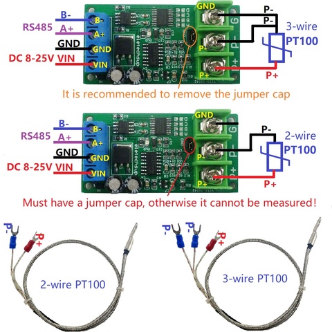 -20-400 Celsius PT100  Thermocouple Temperature Detector RTD Sensor Tester Converter RS485 Modbus Rtu ► Photo 1/6