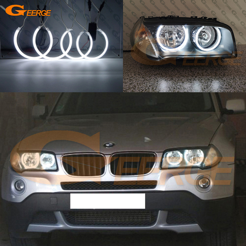 For BMW E83 X3 facelift 2007 2008 2009 2010 Halogen headlight Excellent Quality CCFL Angel Eyes Halo Ring Car styling ► Photo 1/6
