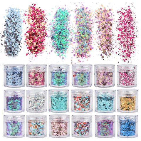 8 Boxes Nail Glitter Sequins Set, Including Chunky And Fine Glitter Mix,  Nail Art Decoration Set For Nail/art/craft/makeup