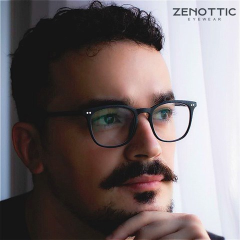 ZENOTTIC Anti Blue Light Reading Glasses Frames For Men Business Optical Gaming Computer Eyeglasses Goggles Hyperopia Eyewear ► Photo 1/6
