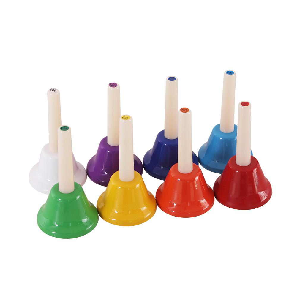 8-Note 8pcs/set Instrument Toy Gift Kids Early Education Musical Toy Hand Bell 