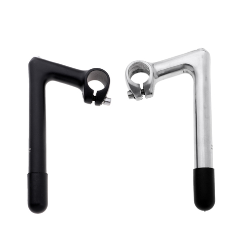 Gooseneck Quill Stem 22.2×25.4mm Aluminum Alloy Bike Parts w/ Handlebar Clamp & Threaded Tube ► Photo 1/6