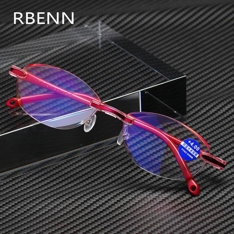 RBENN Reading Glasses Women Rimless Presbyopia for Ladies Anti Blue Light Reading Glasses with diopter +1.5 2.0 2.5 3.0 3.5 4.0 ► Photo 1/6