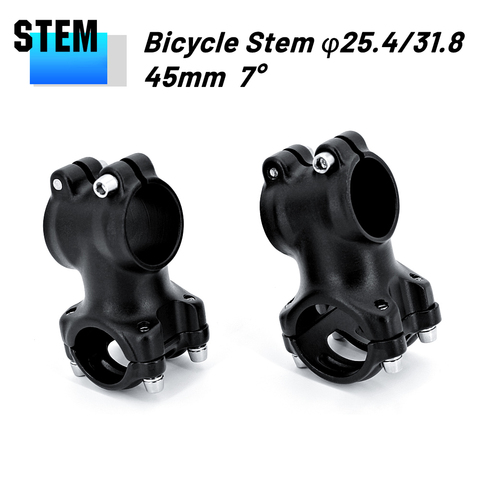 Bicycle Stem 7 Degree 45mm Ultralight Stem 25.4/31.8mm Mountain Road Bike Stem CNC Machined Matte Stem Bike Part MTB Bike Stem ► Photo 1/6