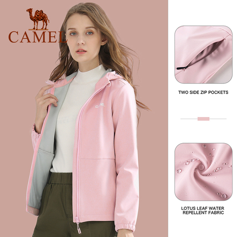 CAMEL Official Women Men Outdoor Jackets Autumn Winter Warm Velvet Assault Softshell Jacket Unisex Coat Sports Clothing Tops ► Photo 1/6