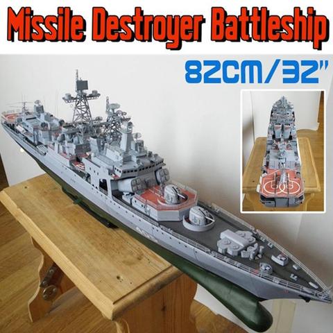 1:200Admiral Levchenko Antisubmarine Ship DIY 3D Paper Card Model Building Set Construction Toys Educational Toy Military Model ► Photo 1/6
