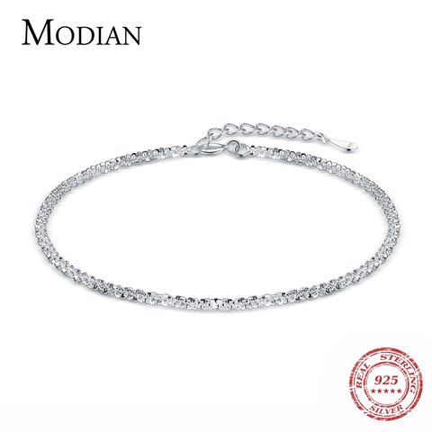 Modian Authentic 925 Sterling Silver Simple Cute Female Bracelet For Women Classic Charm Exquisite Sterling Silver Jewelry Gift ► Photo 1/5