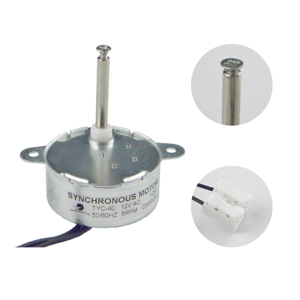 Synchronous Motor TYC-40 AC 12V 5RPM Inner-Screw Shaft Length 33mm for Decoration ► Photo 1/5