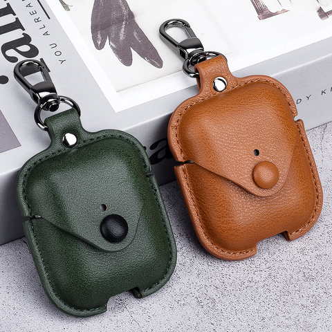 Luxury Leather Earphone Protection Case For Apple AirPods 2 1 Wireless Bluetooth Charging Box For AirPods 2 1 Headset Case Funda ► Photo 1/6