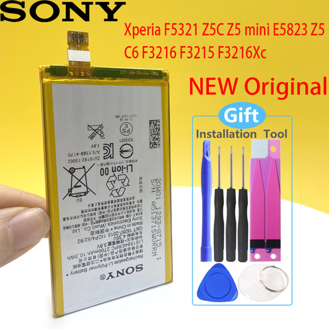 SONY 100% Original LIS1594ERPC 2700mAh Battery For Sony Xperia Z5mini XA Ultra C6 F3216 F3215 F3216Xc Xmini F5321 Z5C Z5 Battery ► Photo 1/6