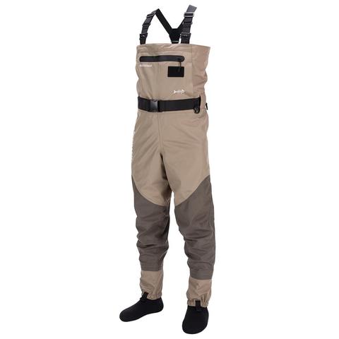 Bassdash Men’s Breathable Lightweight Chest and Waist Convertible Waders for Fishing Hunting, Stocking Foot and Boot Foot Waders ► Photo 1/6