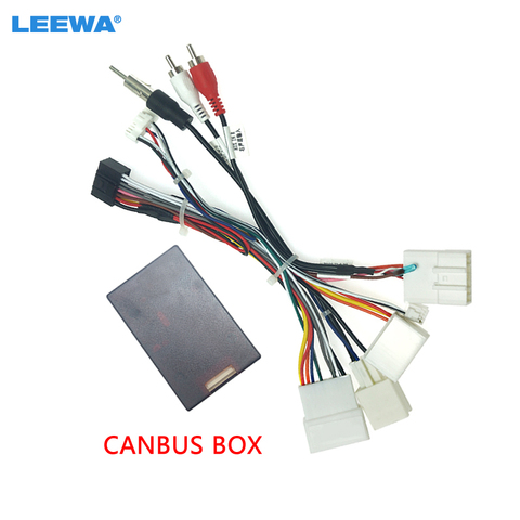 LEEWA Car Stereo Audio 16PIN Android Wiring Harness Power Cable Adapter With Canbus Box For Toyota Tundra/Sequoia/Lexus 330/350 ► Photo 1/6