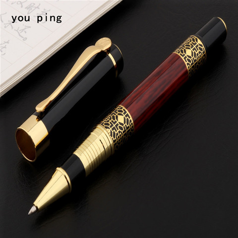 High quality 005 Golden carving Mahogany Business office Rollerball Pen New School student Supplies ► Photo 1/4