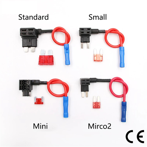 12V Fuse Holder Add-a-circuit TAP Adapter Micro2 Mini Small Standard ATM APM Blade Auto Fuse with Holder with 10A Blade Car Fuse ► Photo 1/6