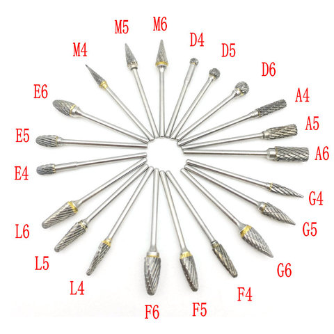 2.35mm Shank Tungsten Steel Carbide Bur Cutter Rotary Tool Burr Double Diamond Cut Rotary Dental Polishing Tools ► Photo 1/6