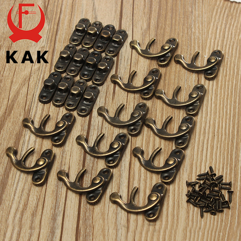 KAK 12pcs 34x28mm Antique Bronze Iron Padlock Hasp Hook Lock For