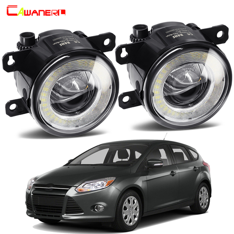 2 Pieces Car LED Fog Light Angel Eye Daytime Running Light DRL 30W 8000LM 12V Styling For Ford Focus MK2 MK3 2004-2015 ► Photo 1/6