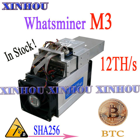 BTC BCH Miner WhatsMiner M3X 11.5-12TH/s Asic SHA256 Bitcoin Miner With PSU Economic Than M21S M20S Antminer S9 S15 T17 S17 T2T ► Photo 1/4