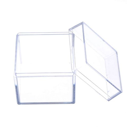 Clear Acrylic 5 Sided Jewelry Display Storage Box Case Square Cube Props Box ► Photo 1/6
