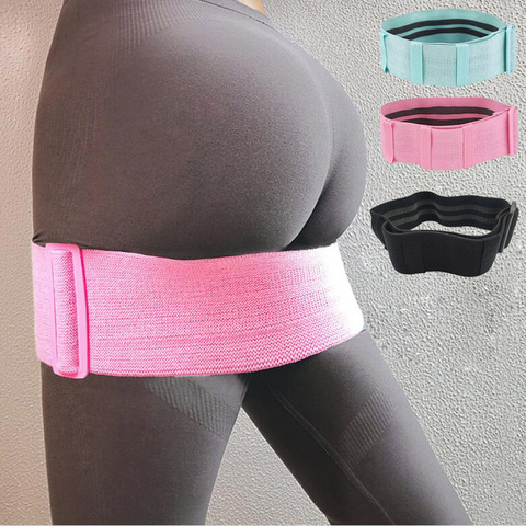 Anti Slip Resistance Bands Home Fitness Loop Pilates Hip Circle Booty Elastic Training Rubber Cotton Workout Yoga Belt Exercise ► Photo 1/6