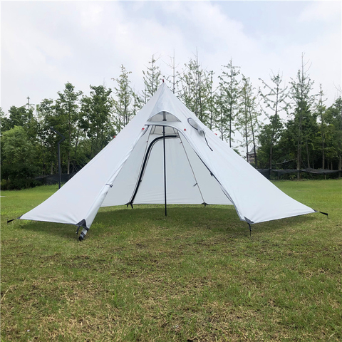 Ultralight Camping Pyramid Tent Large Sun Shade Shelter Teepee with Stovepipe Hole Backpacking Hiking Fishing Beach Outdoor Tent ► Photo 1/1