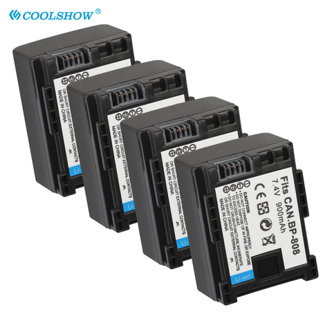 Camera Battery BP-808 BP-809 BP-819 BP-827 BP808 BP 808 809 for Canon FS300 FS100 XA10 VIXIA HG20 HF21 HF S11 HF S10 HF11 900mAh ► Photo 1/6