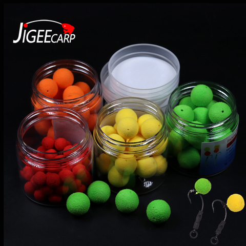 JIGEECARP 1 bottle Carp Fishing Bait Round Pop Ups Boilies Hook Smell ups Carping Bait Hair Rig Terminal Tackle Ball Bead Feeder ► Photo 1/6