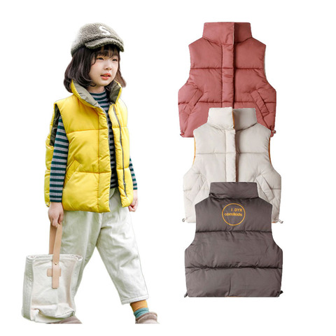 Children Waistcoats 2022 Autumn Winter Vests For Kids Warm Girls Coats Sleeveless Boys Outerwear Baby Vest Jacket 2-8years ► Photo 1/6