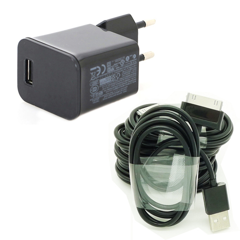 5V/2A EU Tablet Travel Wall Charger For Samsung Galaxy Tab 2 10.1 GT-P1000 P5100 P5110 P5113 P3100 P3110 P6800 N8000 Data Cable ► Photo 1/6