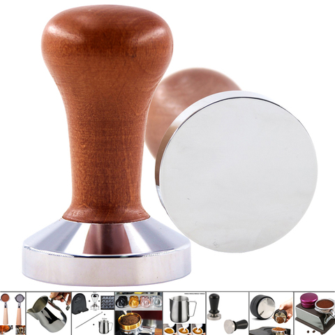 Food Grade 51/53/58mm Coffee Tamper Wooden Handle Barista Espresso maker Grinder Handmade High Quality Hot Sale ► Photo 1/6