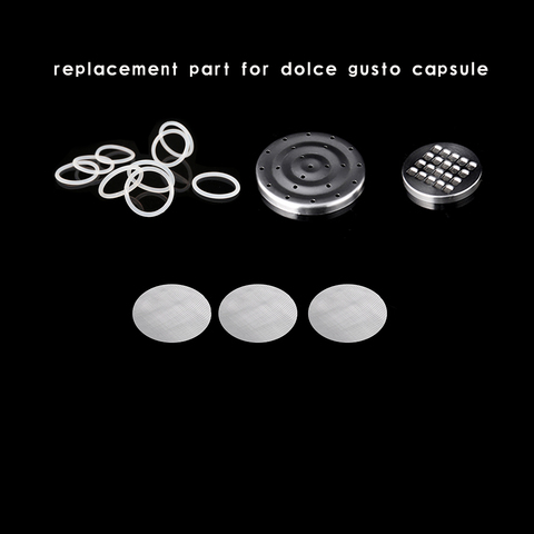 Filter Mesh cover rubber rings part Compatible With Dolce Gusto Food Grade Stainless Steel Refillable Capsules DIY Coffee Maker ► Photo 1/5