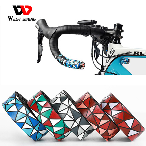 WEST BIKING Bicycle Handlebar Tape With 2 Bar Plugs Road Bike Accessories Soft EVA Breathable Non-slip Cycling Belt Straps ► Photo 1/6