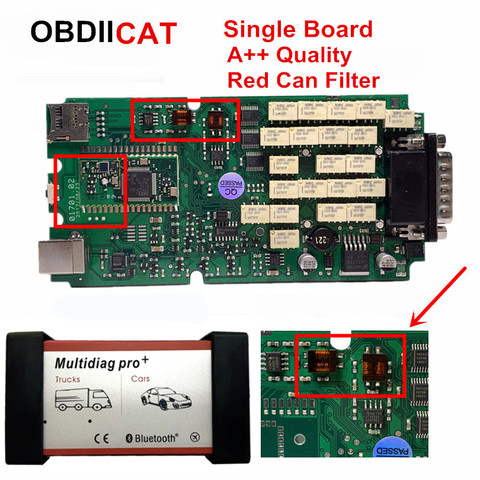 2017.1 newest A+ Quality Single Board Multidiag 2016.1 + keygen Bluetooth OBDIICAT Scanner OBD2 Diagnostic Scanner for car&Truck ► Photo 1/6