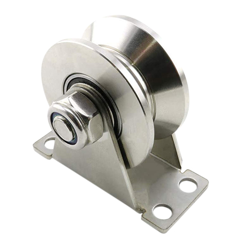 1Pack U-Type Stainless Steel Pulley Block Mute Bearings Groove Sliding Roller Track Wheel ► Photo 1/6