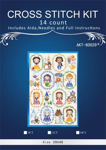 A little girl who loves reading Counted Cross Stitch Kit Cross stitch RS cotton with cross stitch nine SODA G135 ► Photo 1/6