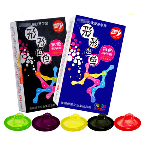 50 Pcs/Lot,Colored condoms,latex condoms,Sex products,Sex toys for men ► Photo 1/5