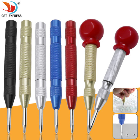 5-inch automatic center pin spring loaded mark center punch tool wood indentation mark woodworking tool bit ► Photo 1/6