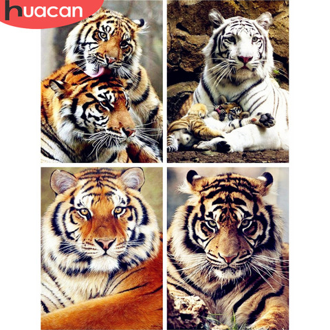 HUACAN 5D Diamond Painting Animal Tiger Full Square Rhinestone Picture Embroidery Sale Diamond Mosaic Home Decor Gift ► Photo 1/6