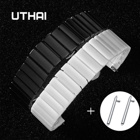 UTHAI C03 Ceramic 20/22/24mm watch strap 20/22mm watch band For Samsung watch high quality Watchbands For moto II watch ► Photo 1/6