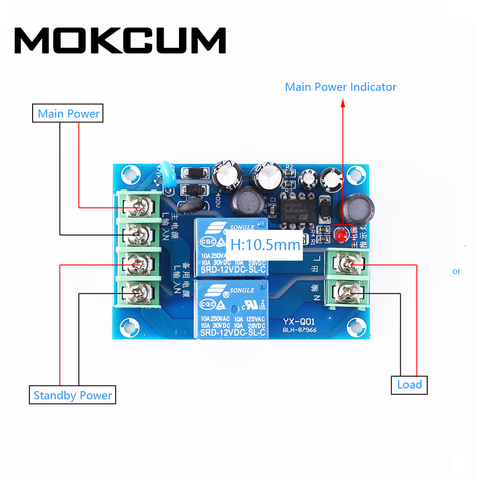 Power-OFF Protecter Module Dual AC Power Supply Automatic Switching Module UPS Emergency Cut-off Battery Power Supply PMS Contro ► Photo 1/6