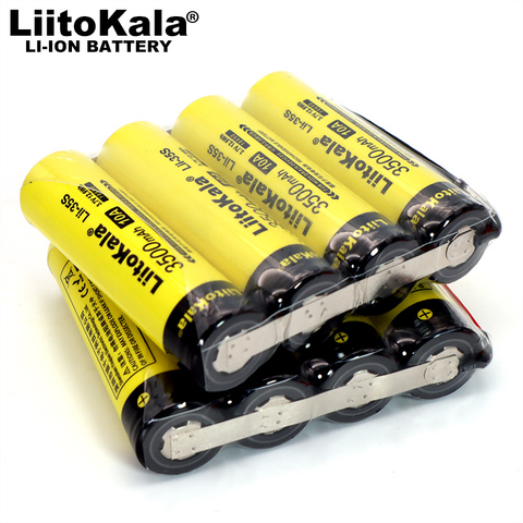 LiitoKala Lii-35S 14000mAh 1S4P 3.7V 18650  3500mAh*4 14ah Rechargeable lithium battery suitable DIY welding silicone wire ► Photo 1/5