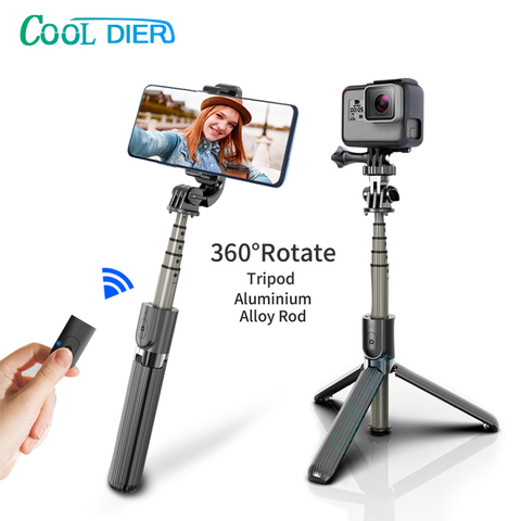 High quality Wireless bluetooth Selfie Stick Tripod With Remote Palo Selfie Extendable Foldable Monopod For Iphone Action Camera ► Photo 1/6