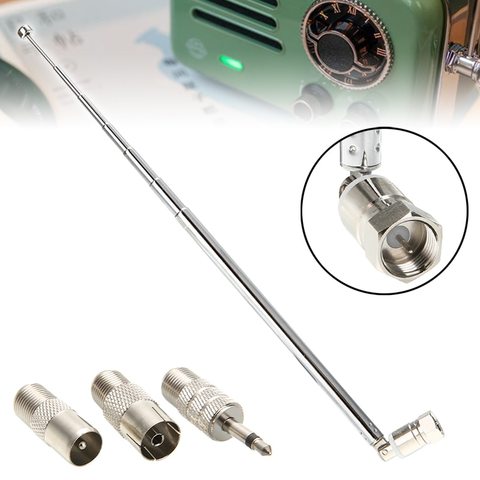 1 Set Telescopic Antenna Receiver 7 Section Extendable DAB FM Radio Aerial Antenna For Home Radio TV Remote Supplies ► Photo 1/6