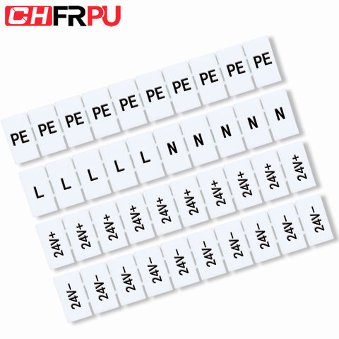 10PCS  with the word and Blank printing type markers UK series Terminal with the number Din Rail Terminal Blocks Maker Strips ► Photo 1/1